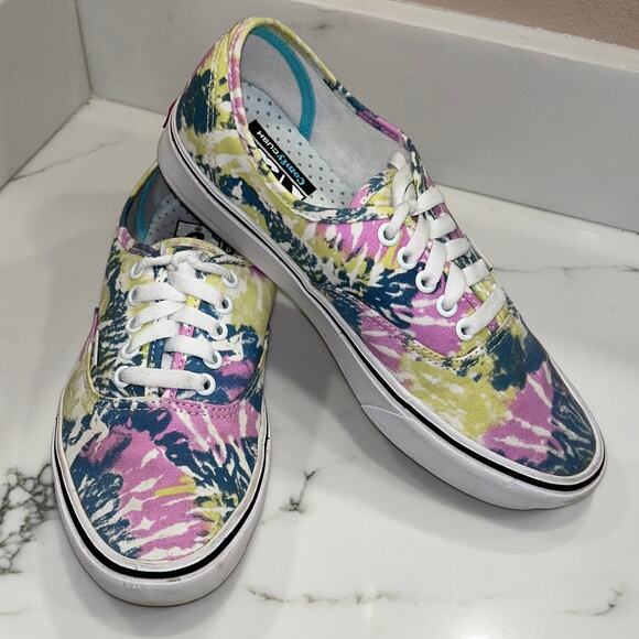 Vans off the Wall Comfy Cush Shoes Tie Dye Skate Sneakers Women's 8.5 Men's 7.0 - Picture 1 of 9